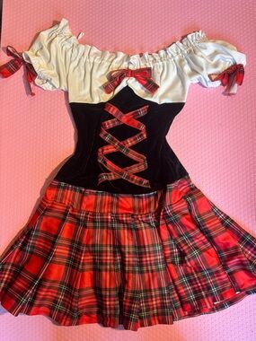 Dreamgirl White Ruffled Costume Dress